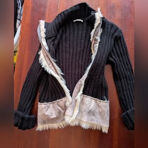 Felicias Black and Cream Cardigan